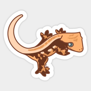 Harlequin Pinstripe Crested Gecko - Tri-color II Sticker